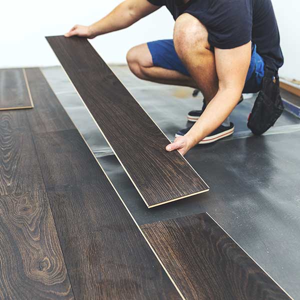 Worker Installing new floor