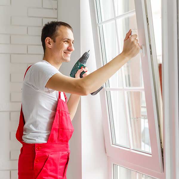Worker Installing windows